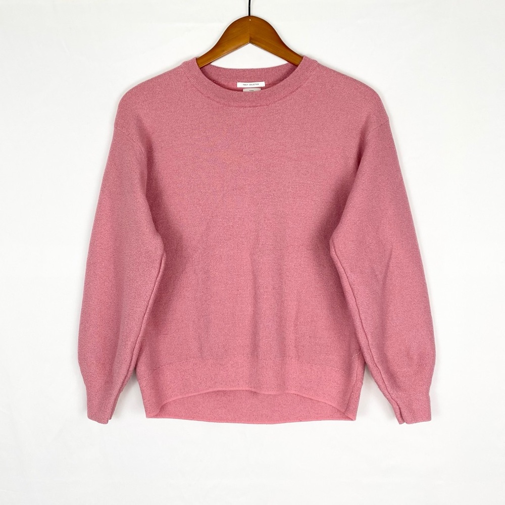 Zara Fancy Collection‎ Pink Sweater Knitwear Pink Round Neck